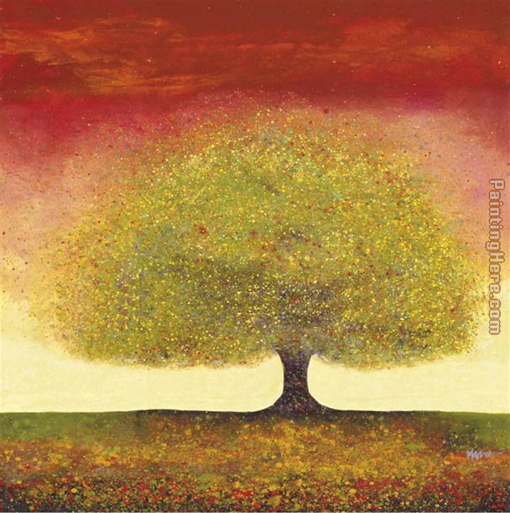 Dreaming Tree Red painting - Melissa Graves-Brown Dreaming Tree Red art painting